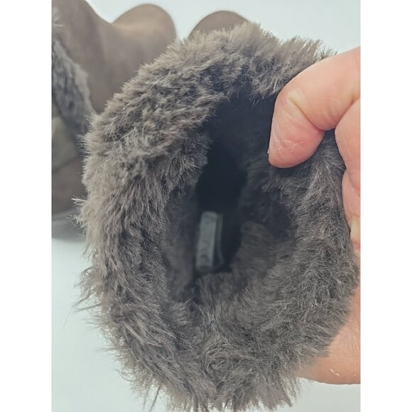 Skechers Go Ga Mat 5 Gen Brown Ankle Boots Booties Comfort Fur Lined Slip On 7 - Picture 7 of 10